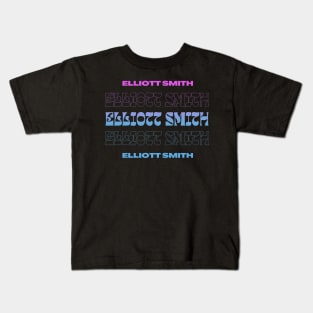 Elliott Smith // Typography Fan Art Design Kids T-Shirt